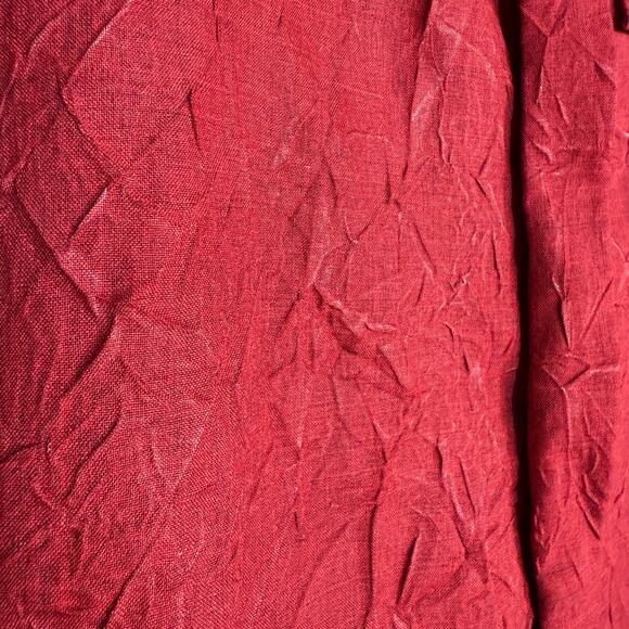 Bosco Uomo Shirt Men Large Red Textured Short Sleeve Button Up Vintage 70s 80s - Picture 7 of 13